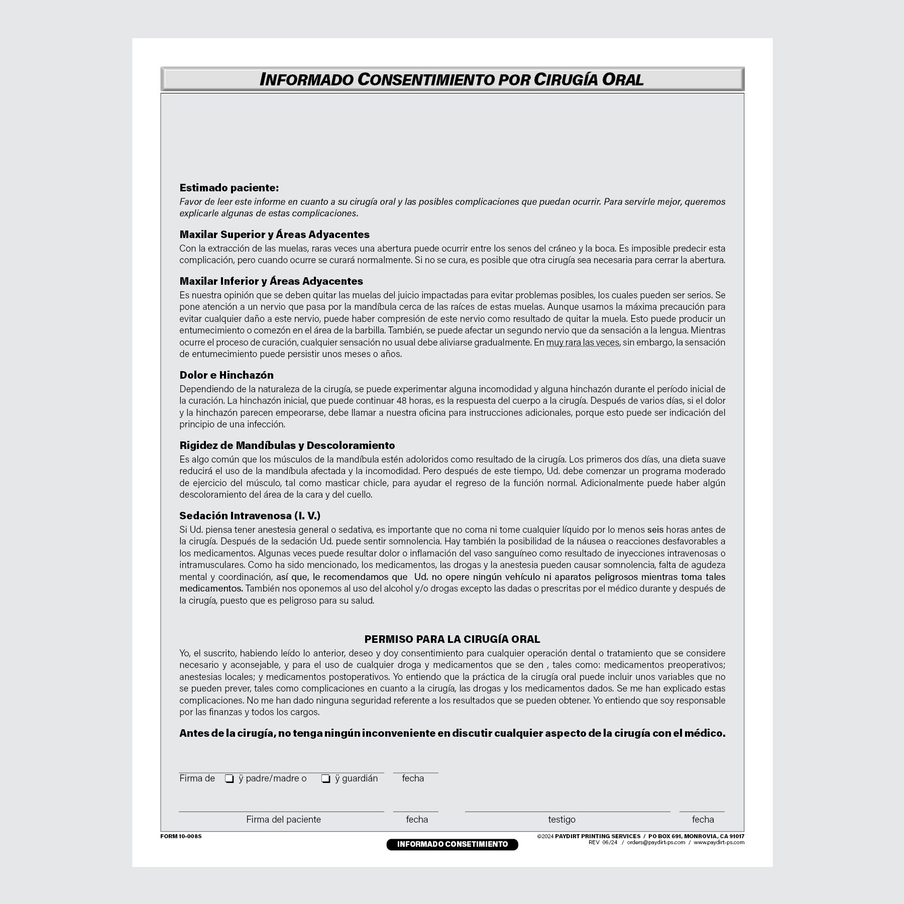 Form 10-008S - Informed Consent (Spanish)
