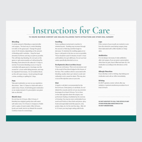 Form 10-070 - Post Surgery Instructions