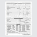 Form 100-PH - Patient Information and Medical History Record