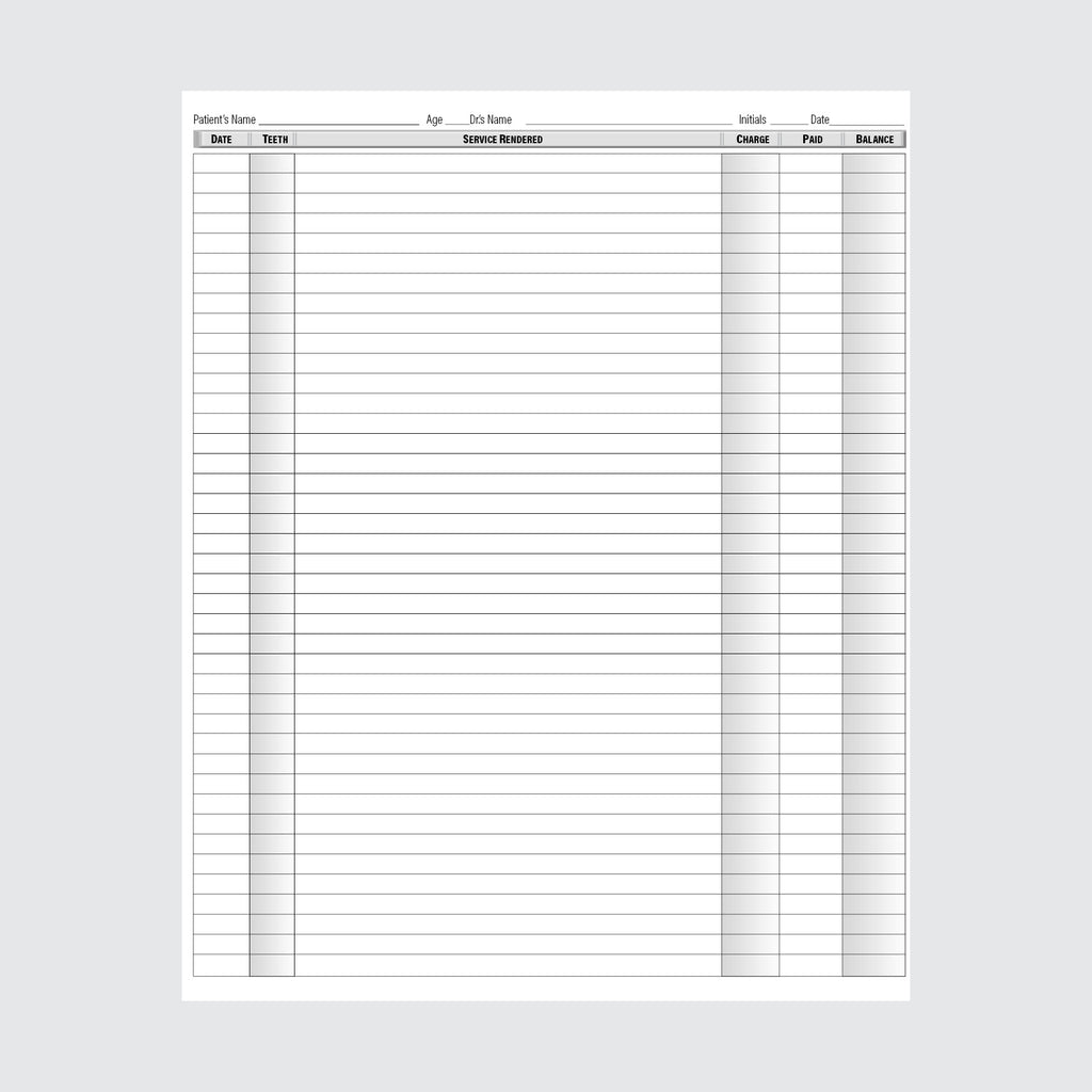 Form 102-NA - Examination Charts