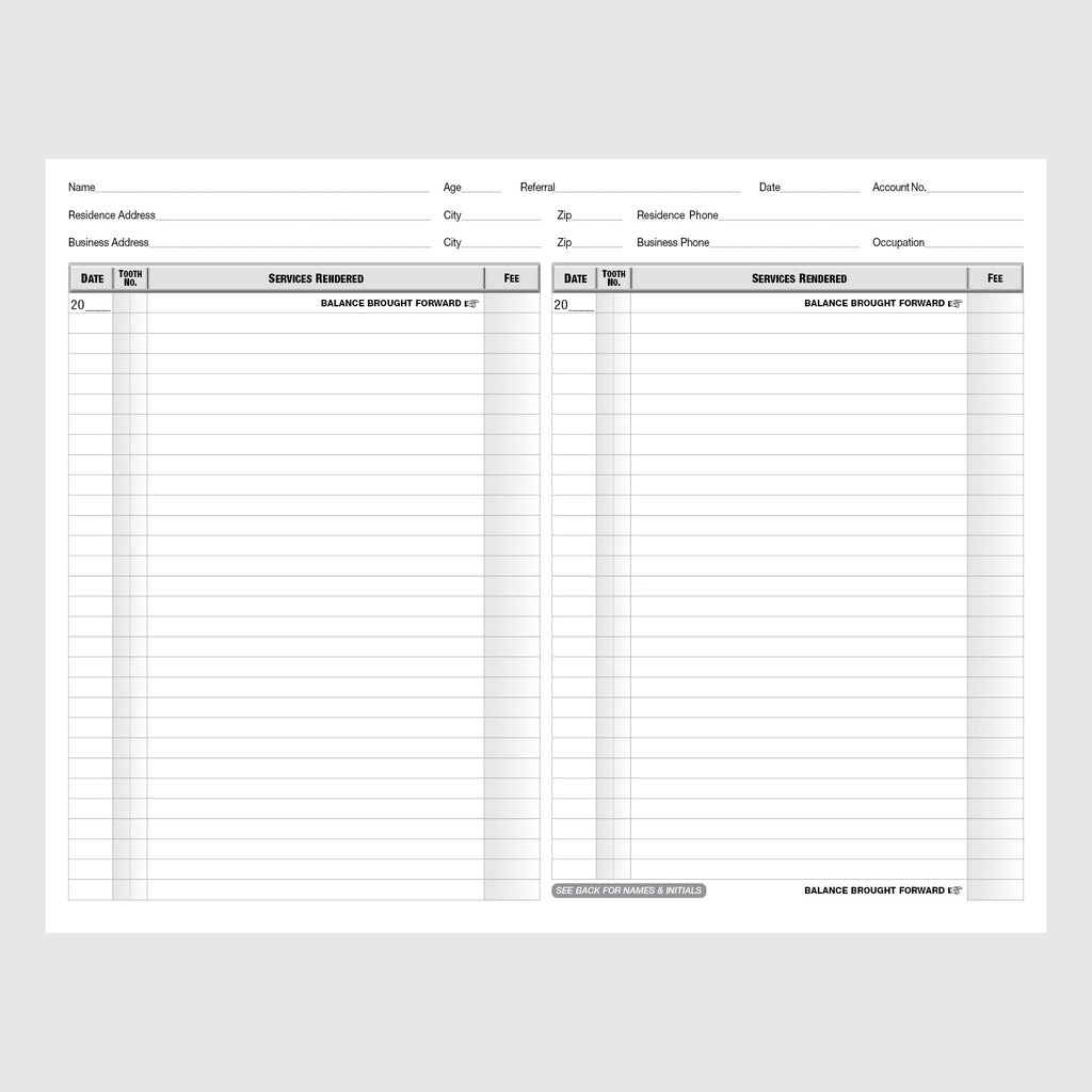Form 104-1W - Ledger and Treatment Record