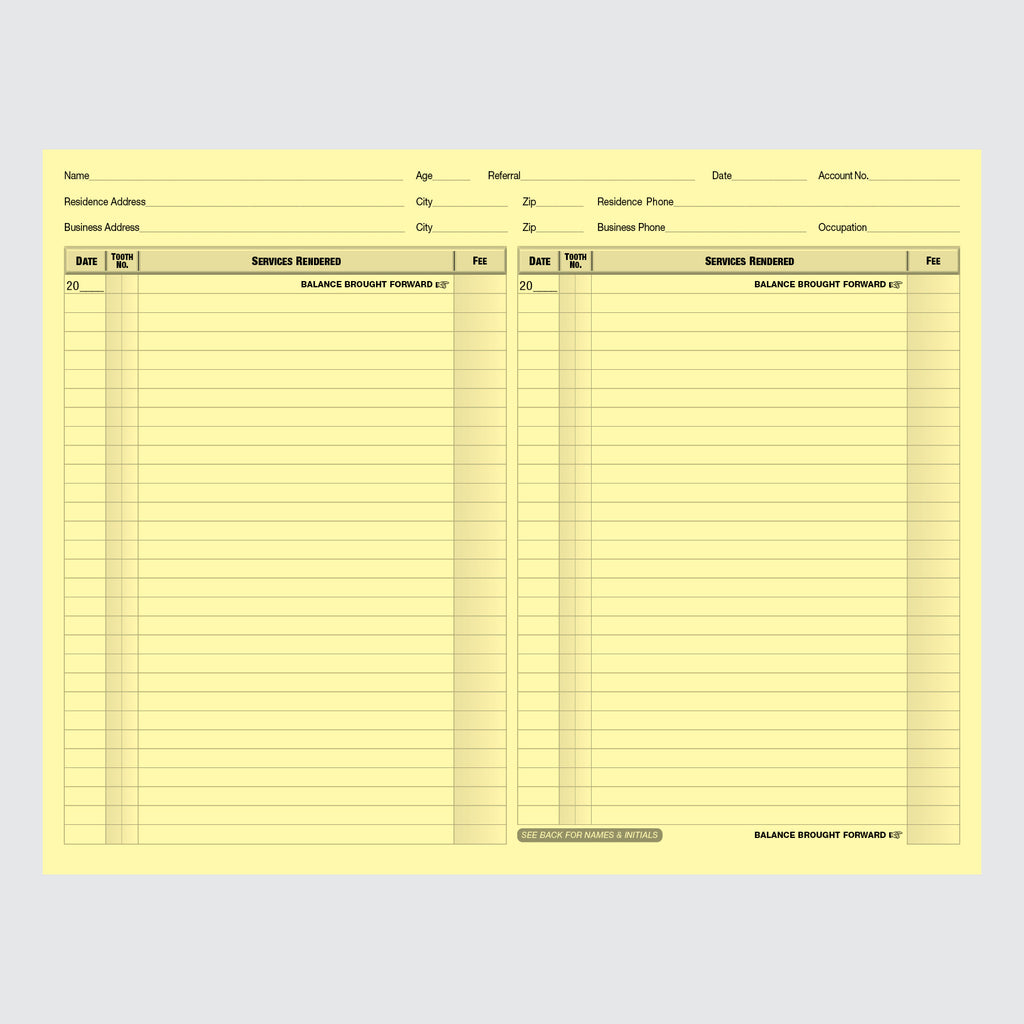 Form 104-1Y - Ledger and Treatment Record