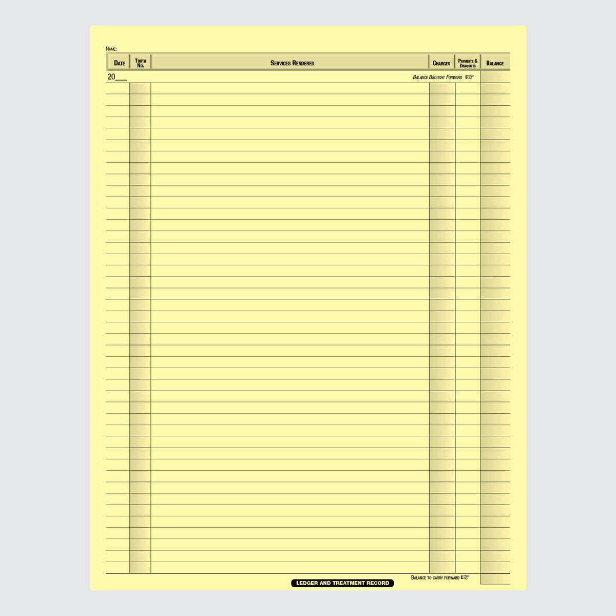 Form 104-2Y - Ledger and Treatment Record