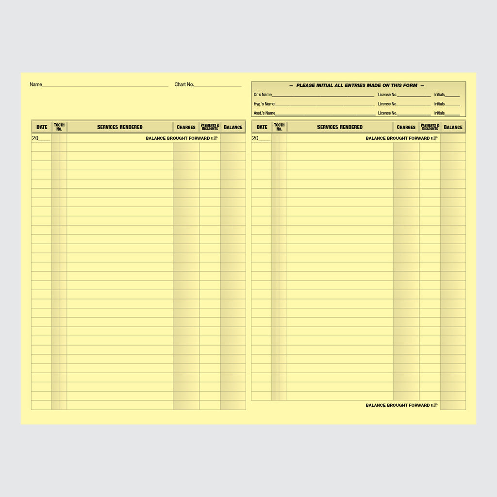 Form 104-Y - Ledger and Treatment Record
